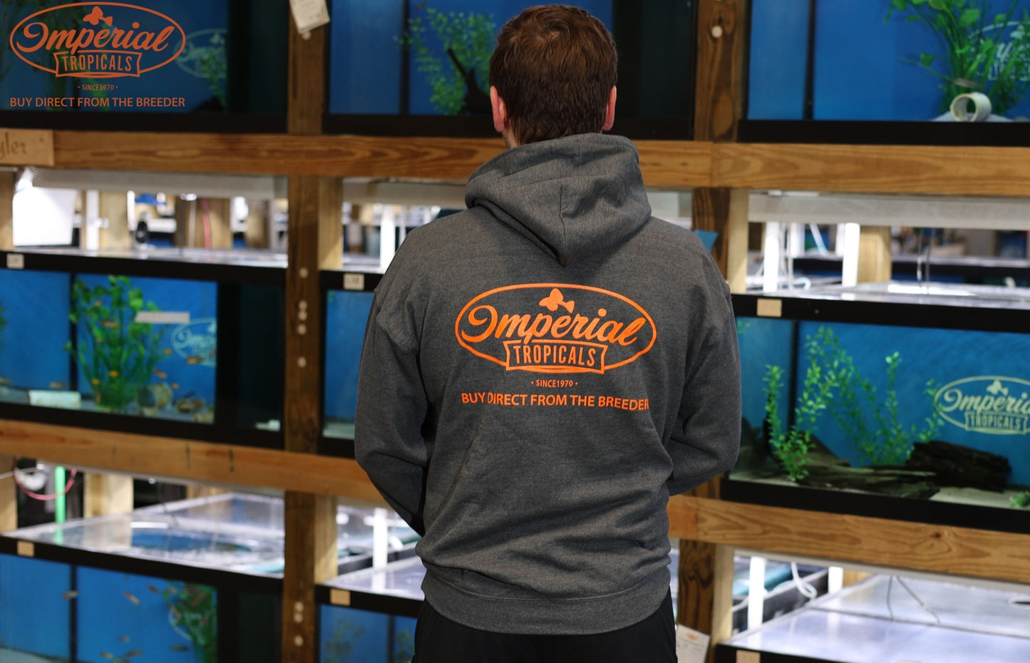 Dark Heather Grey Imperial Tropicals Hoodie