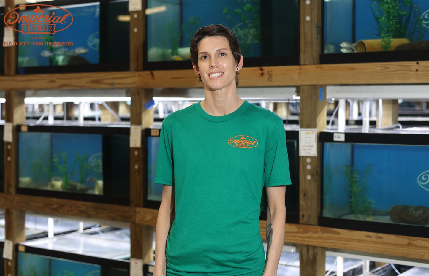 Jewel Green Imperial Tropicals Short Sleeve T-Shirt