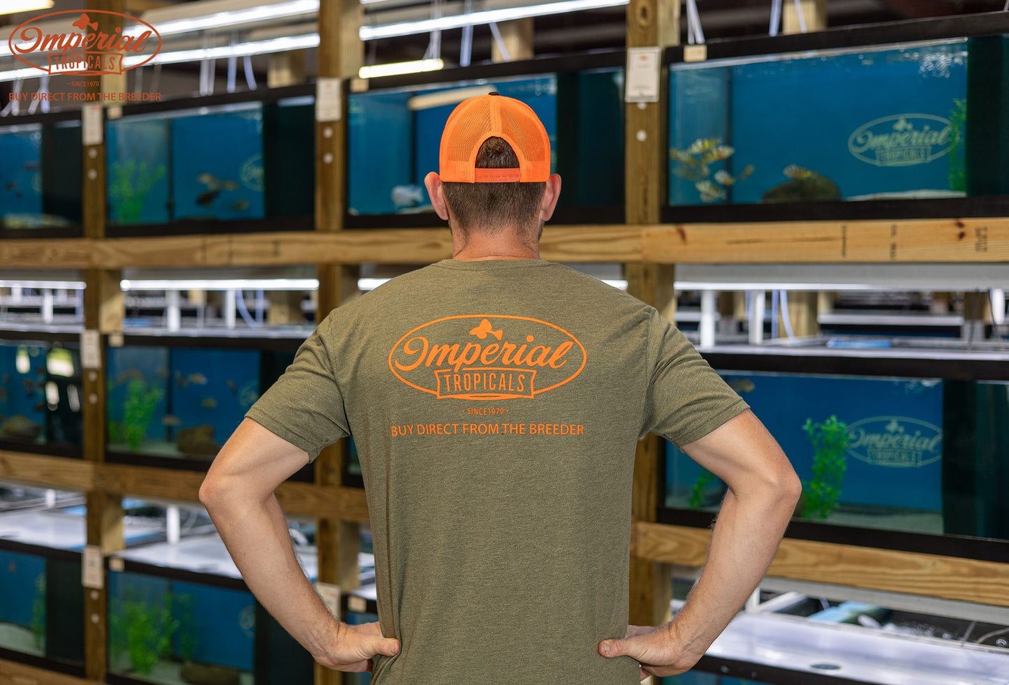 Military Green Imperial Tropicals Short Sleeve T-Shirt