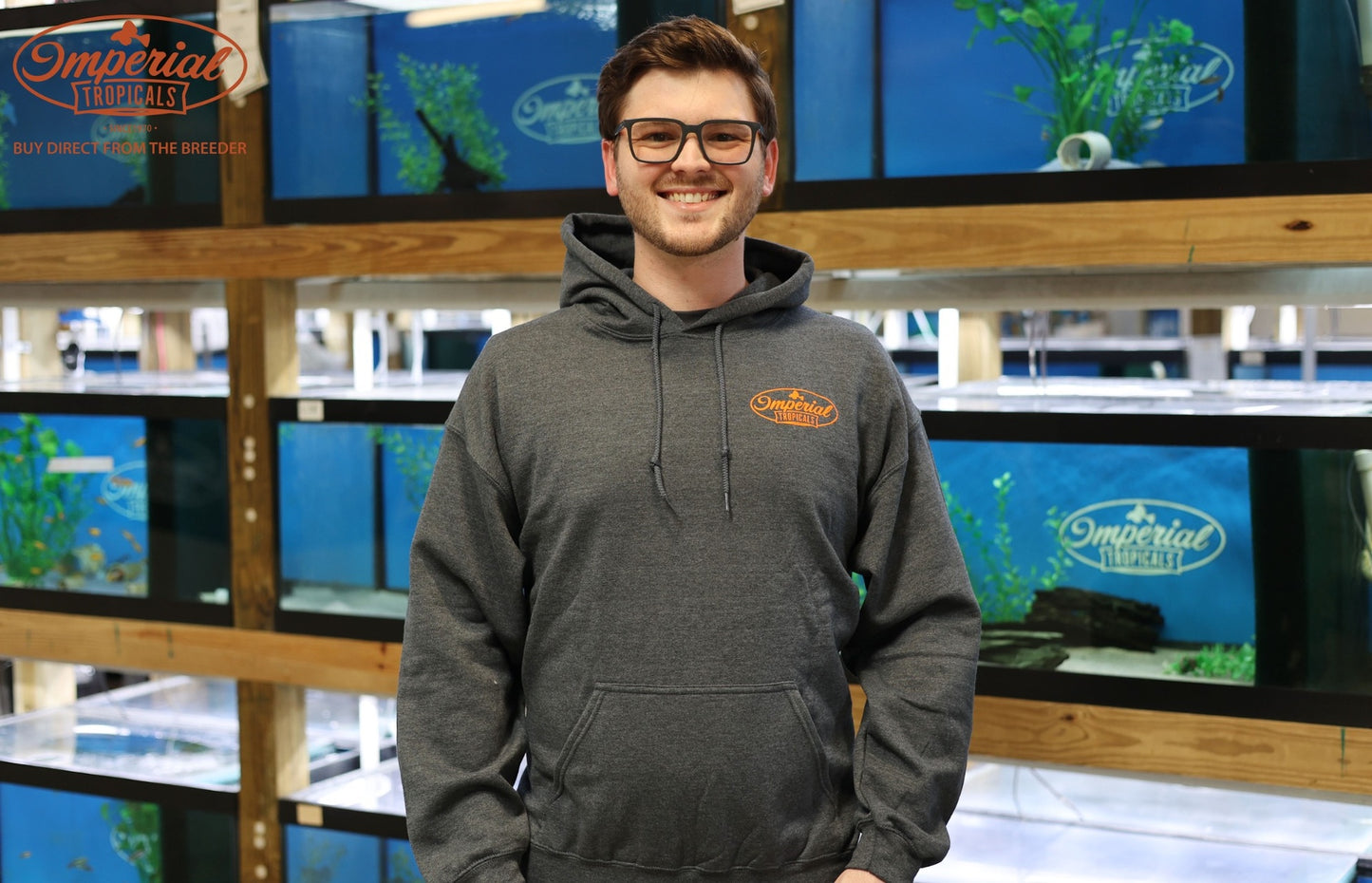 Dark Heather Grey Imperial Tropicals Hoodie