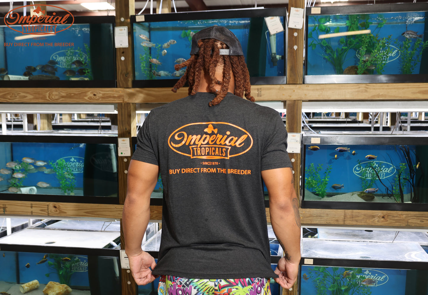 Vintage Black Imperial Tropicals Short Sleeve T-Shirt